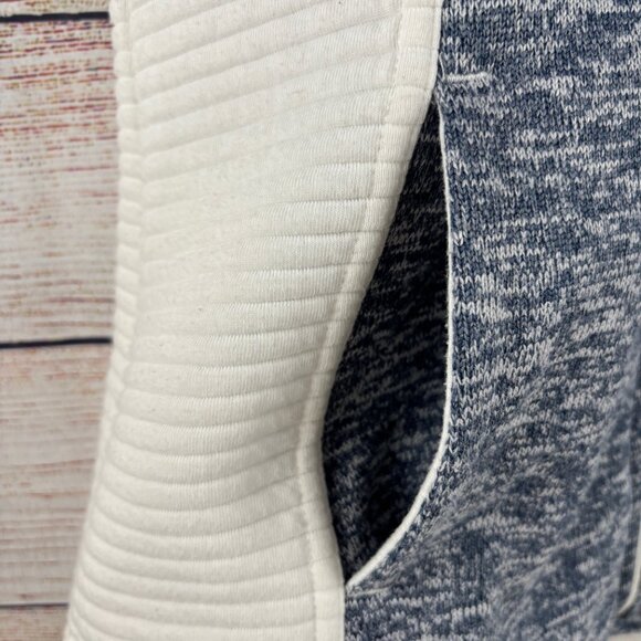 Tek Gear Vest Full Zip Marled Blue White/Cream Pockets Women's M - Picture 6 of 10